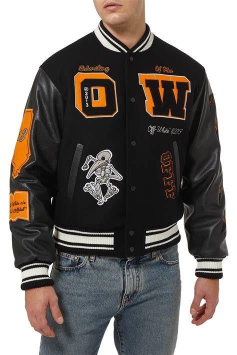 off white varsity jacket replica|off white varsity jacket men.